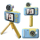 Video Camera Digital Camera SLR Camera Camera 2.4 Inch Kids Digital Camera Rotatable Lens Selfie Camera Toys Gift