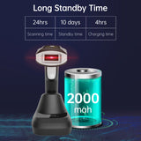 W10T-LS 2D 1D QR Barcode with Screen Display Charging Base BT & 2.4GHz Wireless Scanner for Supermarket Retail Library