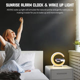 3-In-1 Wireless Phone Charger Bluetooth Speaker With Ambient Light Bedside Music Wake-Up Colorful Light Portable Audio