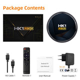 HK1 RBOX H8 Android 12.0 TV BOX Allwinner H618 Quad Core 4GB128GB 3D 6K BT5.0 Wifi6 Media Player Set Top Box