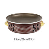Round Chafing Dish Grilled Non Stick Coating Restaurant Fish Deep Baking Tray Buffet Warmer Pan for Kitchen Parties