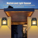 Support 3 Modes Solar Tungsten Wall Waterproof Motion and Light Sensor Lamp for Home Outdoor Garden Patio Fence