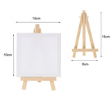 12pcs Artists 5 +3 x3 inch Mini Canvas Set Painting Kids Craft DIY Drawing Small Table Easel for School