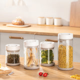 Electric Coffee Beans Vacuum Sealed Tank Transparent Preservation Glass Food Storage Jars Household Air Extraction Container