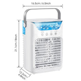 Portable Mini Spray Water Desktop Fan - Small Air Conditioner with Timer for Room
