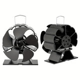 1pc Mini 5 Blades Fireplace Fan, Wood Stove Fan, Non Electric Fan For Wood, Thermoelectric Fan Thanksgiving Halloween Christmas Gift Fall Winter Essential Party Favors Fireplace Accessories Wood Stove Accessories