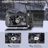 Premium HD 1080P Endoscope with 5'' LCD Screen - 8 Adjustable LEDs, Bracket & Dual-Lens Inspection Camera