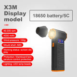 130000RPM Air Power Display Handheld Mini Dust Cleaner Wireless Electric Blower Portable Powerful Turbo Jet Fan