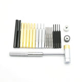 21Pcs Hammer & Punch Set Brass Steel Plastic Punches Gunsmith Punch Set Stainless Steel Hammer For Gunsmithing Maintenance
