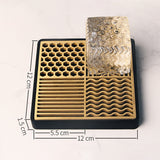 Cube Design Plate Food Grade Brass Stamp Mold Ice Printing Bar Bartender Whiskey Pressing Stamping Square Tray 110x110MM