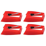 4 Pack Ruby Record Player Needle Turntable Stylus Parts Gramophone Vinyl Record Player Stylus