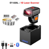 Bluetooth Barcode Scanner 2D Wireless Warehouse Portable Mini Wearable Ring 1D Bar Code Reader Support Android iOS Windows