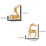 1pc Creative Fu Deer Ornament, Light Luxury Home Living Room Entryway Desktop TV Cabinet Wine Cabinet Decorations, Housewarming New Home Gift,room Decor