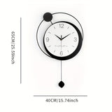 1pc Large Battery-Powered Wall Clock - Modern Minimalist Design for Living Room, Kitchen, Bedroom, Dining Room, and Office Decor