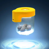 CRUSHER Luminous Dry Herb Grass Jar LED Transparent Magnifier Glass Storage Spices Tobacco Box Smoking Accessories
