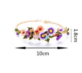 Hand Painted Enamel Flower Bracelet Personality Temperament Bee Girl Heart Bracelet