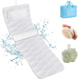 3D Air Mesh Anti-Skidding Spa Mat Suction Cups Full Body Bath Cushion With Pillow