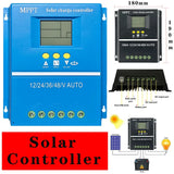 50A 60A 70A 80A 90A 100A MPPT Charge Controller 12V 24V 36V 48V Auto Solar Panel Charger Regulator for Lead-acid/Lithium
