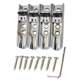 A Set Of Pcs Individual Single Bridge with 8 pcs Screws for 4 String Bass Guitar
