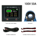 10-100V 50A 100A 200A 300A 400A Bidirectional Current Detection Coulomb Meter 3.5-inch Touch Screen Battery Level Indicator