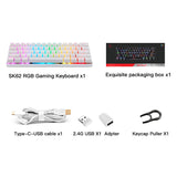 Motospeed SK62 BT Wireless Gaming Keyboard - 61 Keys, RGB Backlight, Red/Blue Switch, For Laptop & PC
