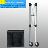 Folding Frame Big Capacity Aluminum Alloy Cart - Mobile Portable Trainer. Pick Up Tennis Ball Packing Basket