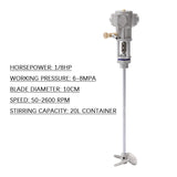 5 gallon lifting industrial paint pneumatic aluminum alloy mixer portable mixing tool