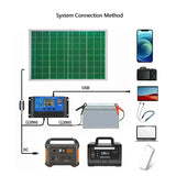 300W Solar Panel with 10A-100A Controller Set 18V ETFE Solars Plate for Home Outdoor RV Car Charging Emergency Energy Storage