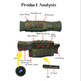 Monocular Infrared Vision Device HD Camera Outdoor Day and Night Digital Telescope For Hunting Tactical Accessories NV1000