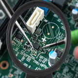 Welding Magnifying Glass with LED Light 7X Desktop Magnifier Auxiliary Clip Scale Base Third Hand Loupe for Soldering Repairing