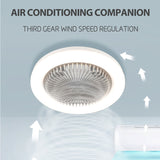 30W Aromatherapy with Light E27 Lamp Cap Wireless Remote Control Silent Ceig Fan for Bedroom Living Room Kitchen
