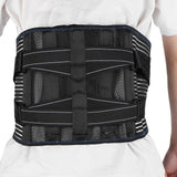 Lumbar Support Belt Relief Pain Adjustable Sturdy Steel Stabilizer Black Back Support Straps for Women for Men for Daily Use