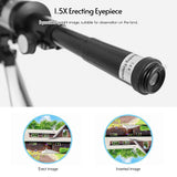 Astronomical Compact Portable Telescope of 90X Magnification with Finder Scope Adjustable Tripod for Kids Beginners