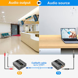 Analog Extender RCA 3.5mm Stereo Over Ethernet Single Cat5E/6/7 Cable Up to 500M Audio Converter EU Plug