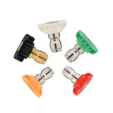1/4" Car Pressure Accessory Turbo Nozzles 5 Spray Tips 3625 PSI Stainless Steel Power Washer Nozzle