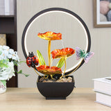 1pc USB Powered Relaxation Indoor Tabletop Fountain, With LED Circle Reflective Lighting Feature, For Home And Office Decor, Beautiful Humidifier, Gifts For Friends And Family, Holiday Gifts,room Decor,home Decor