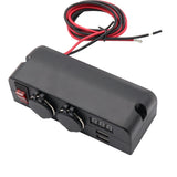 DIY USB 3.1A Charger Dual Cigarette Lighter Socket Splitter Voltmeter On/Off Switch for Car Rv Truck Marine Boat Camper