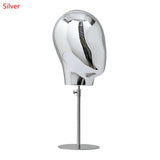 21 Inch Adjustable Mannequin Head Wig Making Head Vintage Style Metal Head Wig Hat Glasses Display With Detachable Stand