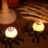 12PCS Halloween Scary Light-up Spiders Decorations Personalized Led Eyeball Light Battery Powered Indoor Outdoor Decoration