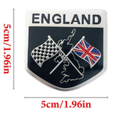 Union Jack Car England United Kingdom Flag Metal Emblem Badge Queen Memorial Party Props Stickers
