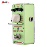 Aroma Electric Guitar Effects Pedals Guitar Parts Analog Flanger Vibatio Mod Station Modulation Electric Guitar Effect Pedal