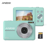 Andoer Portable 1080P Camera Video Camcorder 44MP Auto Focus 2.5 IPS Screen 16X Digital Zoom with 32GB Memory Card