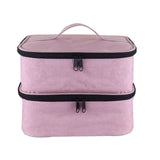 30 Bottles Nail Polish Storage Portable Cosmetic Large Handbag Organizer with Handle for Travel 2 Layer Essential Oil Bag