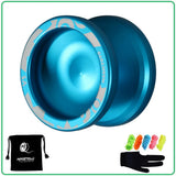 Magic Yoyo V3 Responsive High-speed Aluminum Alloy Yo-yo CNC Lathe with Spinning String for Boys Girls Children Kids Black