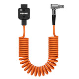 ZINE DT-LM D-TAP to LEMO 2Pin Male Power Cable 60cm Stretchable Length Replacement for Select RED ARRI Sony Camera