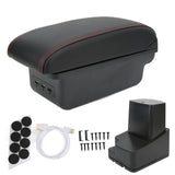 Car Armrest Box Center Console Armrest Box  Surface Perfect Match USB Power Supply Complete Large Capacity for Vehicle