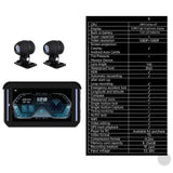 Motorcycle Special Navigator 5 Inch Touch Screen Ip65 Support Wireless Carplay Android Auto Optional with Dual 1080 Cameras