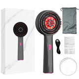 3 Modes Electric Vibration Comb Red Light Therapy Hair Growth Massage Scalp Brush Oil Liquid Applicator Head Massager