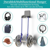 Universal Headphone Stand Adhensive Plastic Wall Mount Hanger Under Desk Headset Rack Holder Support For Gaming Earphone Bracket