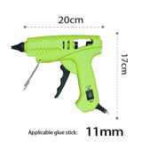 100W Hot Glue-Gun Plastic With 10 Pcs Hot Glue Sticks (0.43 X 5.9 Inch) Dual Power High Temp Melt Glue-Gun Kit